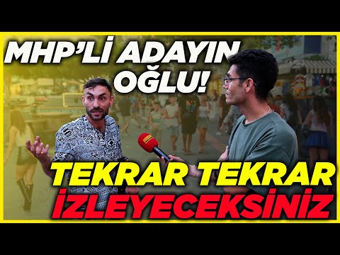 MHP'Lİ ADAYIN OĞLU "BABAM YÜZÜMÜZE BAKAMIYOR!"  Tekrar Tekrar İzleyeceksiniz! | Sokak Röportajları