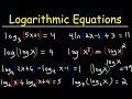 Solving Logarithmic Equations: Key Concepts and Techniques