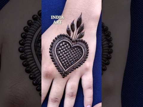 Rakhi special heart ❤️❤️❤️ shaped henna design tattoo #youtubeshorts #viral #shortsvideo