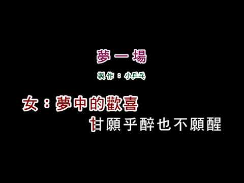 (演唱版)傅振輝+黃思婷-夢一場(DIY卡拉OK字幕)