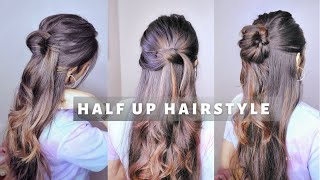 3 Easy Open Hair Hairstyle/ Halfup Hairstyle  / Hairstyle For summer /Hairstyle For Medium Hair