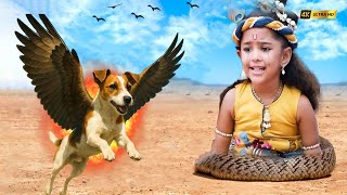 एक पंख वाले कुकुर ने किया बालकृष्ण पर आक्रमण |Yashomati Maiyaa Ke Nandlala | ‪#श्रीकृष्णलीला #shorts