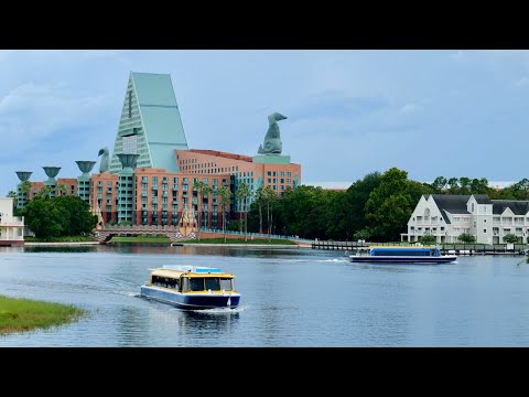 EPCOT Resort Area Crescent Lake Sights & Sounds in 4K | Walt Disney World Orlando Florida July 2025