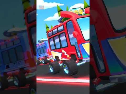 Wheels on the Bus Go Round and Round #viralshort #kidscartoon #babysong #ytshort #education