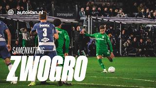 PEC Zwolle - FC Groningen | samenvatting
