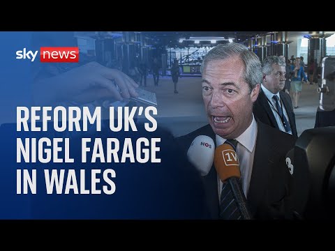Watch live: Reform UK's Nigel Farage speaks in Wales where he claims his party is ahead of Tories