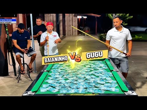 ESSE JOGO FICOU CARO 🫰🏻 ENTRE BAIANINHO X GUGU #sinuca