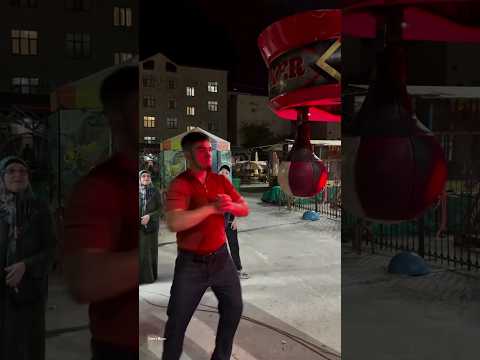 this boy eliminated the boxing machine in one punch #shortvideo