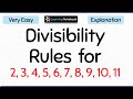 Divisibility Rules for Numbers 2 to 11