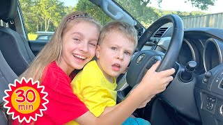 Sunny Kids We are in the car and other kids songs | Nursery Rhymes & Children Songs