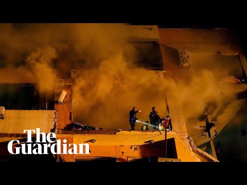 Footage shows aftermath of the purported attack that killed senior Hamas figure in Lebanon