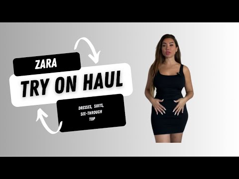 Zara Try On Haul Sept. 2024 🤩 Suits, dresses, see through 😘 Links below 👇🏻