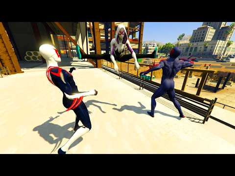 GTA V - Ragdolls And Fails Compilation V.91 (Spider Gwen Vs Spider-Man 2099 / Epic Ragdolls)