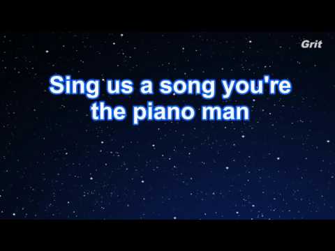 Piano Man – Billy Joel Karaoke【No Guide Melody】