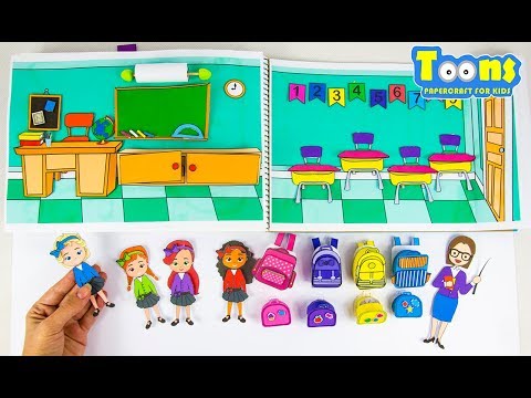 🏫🎒HOW TO MAKE SCHOOL FOR PAPER DOLLS PAPERCRAFTS FOR KIDS DOLLHOUSE IN ALBUM
