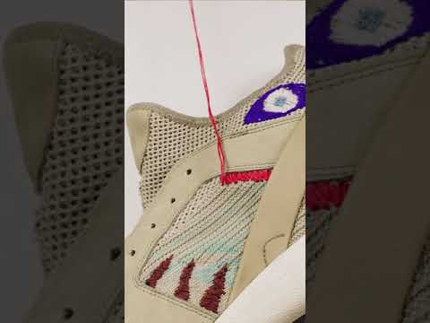 Embroidering **Custom** Dad Sneakers #shorts