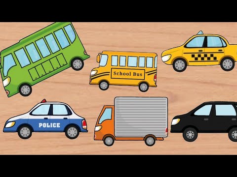 乗り物 かたち クイズ★子供向けアニメ★赤ちゃんが喜ぶ知育動画 Vehicles animation