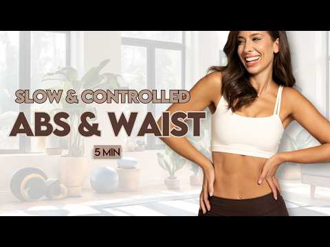 5 Min Pilates Deep Core & Waist | Slow & Controlled | At Home Workout