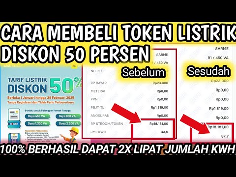 Cara Membeli Token Listrik Diskon 50 Persen || Cara Mendapatkan KWH Token Listrik 2 Kali Lipat