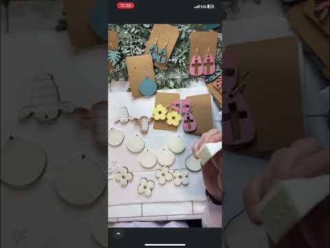 How to make wood cutout earrings #diyearrings #diybees #earings #dollartree #crafts ##napkins