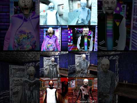 Granny vs Grandpa | Granny 3 Frozen vs Retro Arcade vs Glowing Edges vs Nightmare #Shorts