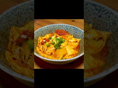 蕃茄泡菜滑蛋燴豆皮