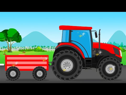 Tractor Formation & More Animated Car Wash Videos for Children