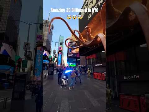 Amazing 3D Billboard in NYC 😱 #shorts #3d