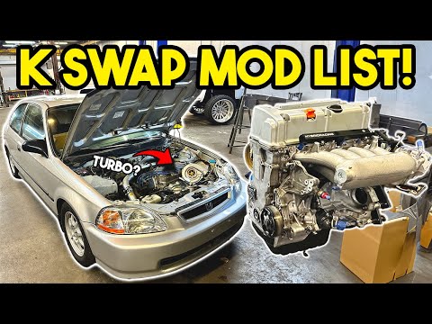 Every PERFORMANCE MOD on My K SWAP Civic Build!