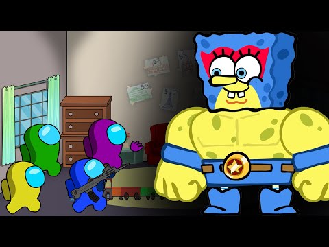 어몽어스 VS SpongeBob x Brawl Stars | KDC Toons AMONG US ANIMATION