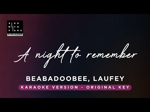 A night to remember – Beabadoobee, Laufey (Original key Karaoke)-  Piano Instrumental Cover & Lyrics