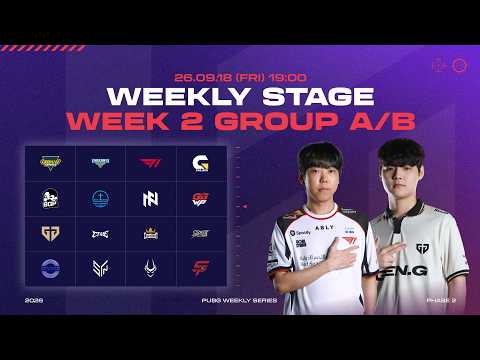 위클리 <strong>스테이지</strong> WEEK 2 GROUP A/B ⎮ 2026 PWS [배틀그라운드] [배그]
