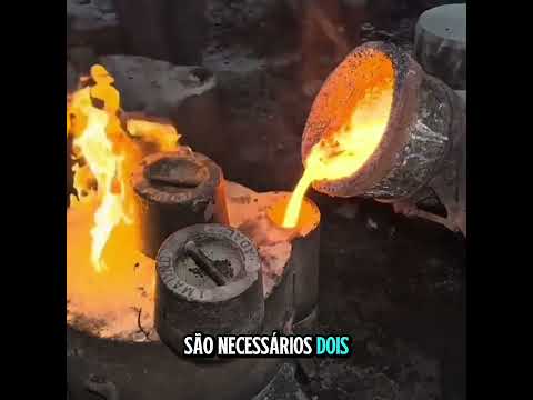 O tambor de freio “Rei das Cem Toneladas”, feito a partir de blocos de motor sucateados. #video