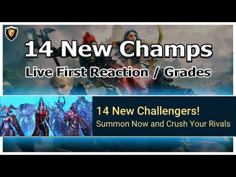 RAID Shadow Legends | 14 New Champs | Live First Reaction / Grades