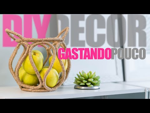 DIY Decoração Gastando pouco | Cesto de juta