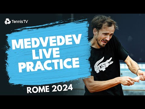 LIVE PRACTICE: Defending Champion Medvedev Practice In Rome!