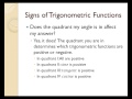 Reference Angles and Trigonometric Functions