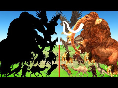 Animal Epic Battle - Prehistoric Mammals VS ARK Shadow Itself | Animal Revolt Battle Simulator