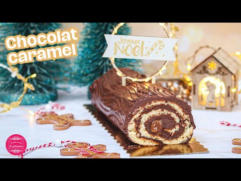 Bûche roulée chocolat caramel - Recette facile ! 🎅🎄