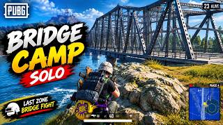 PUBG Bridge Camp SOLO 🔥 Intense Last Zone Fight & Chicken Dinner | Erangel PUBG PC