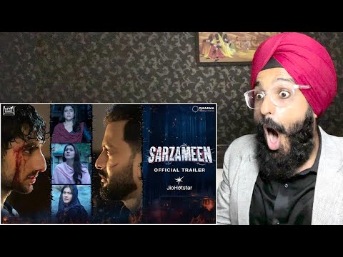 Sarzameen Trailer Reaction | Prithviraj | Ibrahim | Kajol | Parbrahm Singh