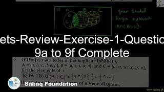 Sets-Review-Exercise-1-Question 9a to 9f Complete