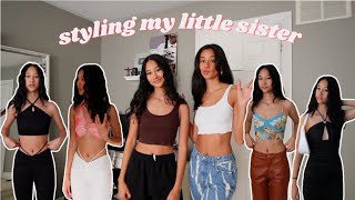 styling my 16yr old SISTER!! ft.Princess Polly