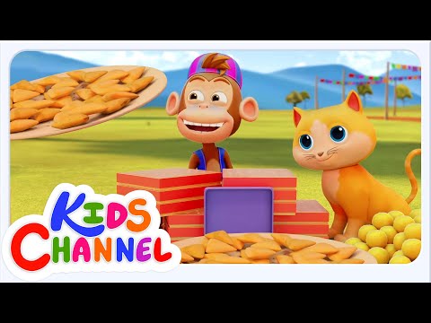 Samosa Chor Bandar Ki Dukan Main, समोसा चोर, Gubbare Wala Aaya + Nimboo Kids Hindi Rhymes