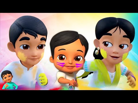 Holi Song | होली गीत | Hindi Nursery Rhymes | Indian Festival Song