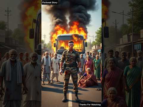 Indian Army rescued passengers from the burning bus #ai #army
