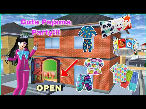 There is a Secret Pajama Clothes Kids Party House in Sakura School Simulator