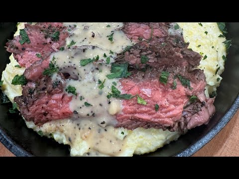 Grilled Bavette Steak with a Whiskey Cream Sauce!