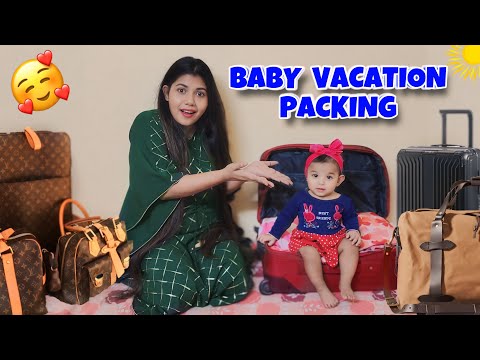 What To pack for a baby on VACATION 🥰 || 6 Month baby ki first vacation || #vlog #dailyvlog #hindi