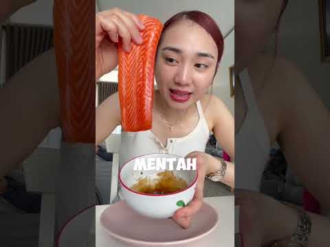 MUKBANG SALMON JUMBO MENTAH VIRAL‼️🤯🐟🤤